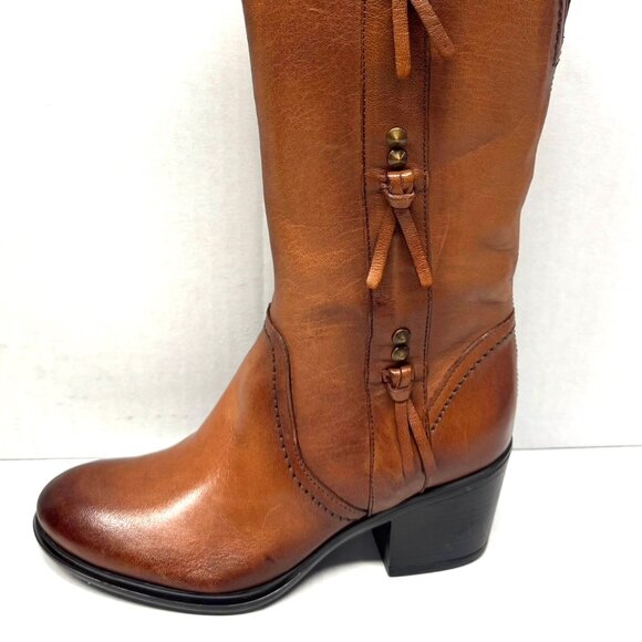 MIZ MOOZ SIDE ZIP BOOTS ELASTIC GORE BRANDY 37EU / 7US NEW # Z-01 - Picture 3 of 5